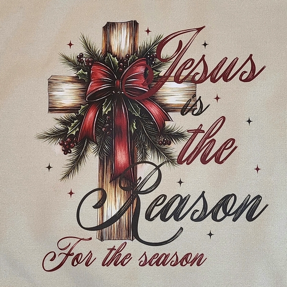 Jesus Is the Reason for the Season Sweatshirt – Christian Christmas Pullover – - Picture 4 of 15